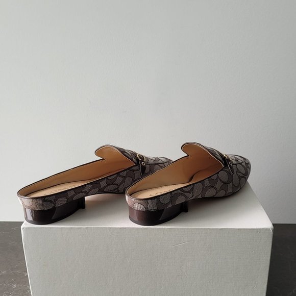 $129 *NEW* COACH Irene Mule Oak/Maple (8.5 & 9.5) - Picture 2 of 12